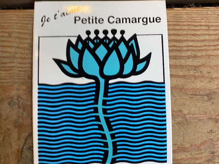 Autocollant fleur Petite Camargue Alsacienne boutique