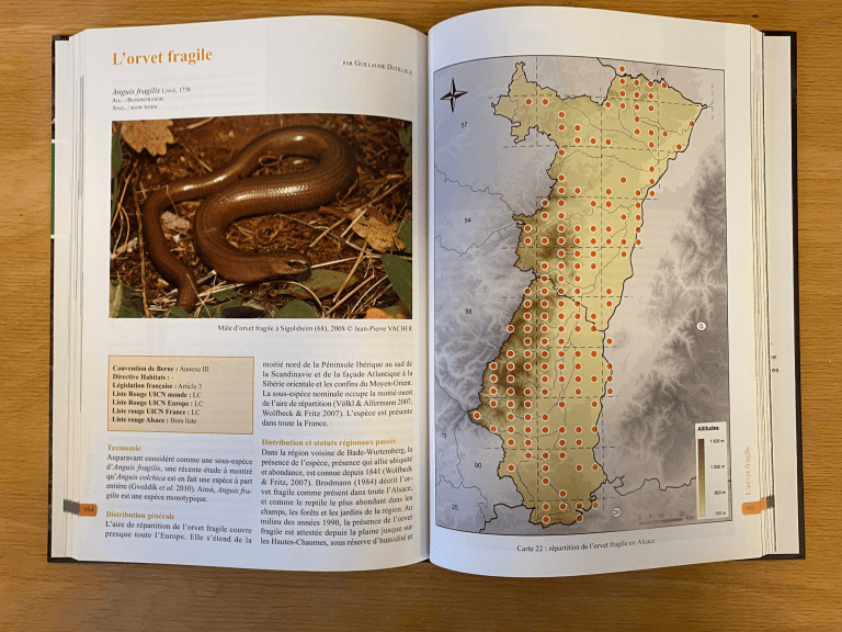 Atlas répartition des amphibiens et reptiles en Alsace Petite Camargue boutique