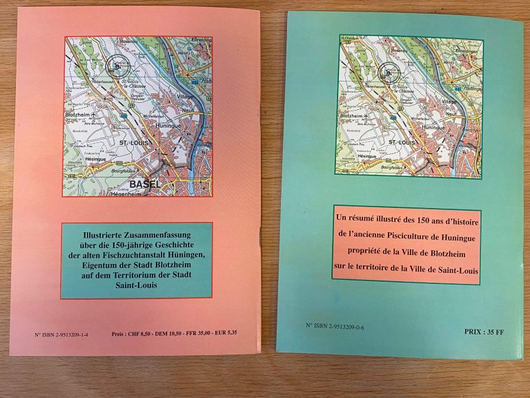 Livre historique de l'ancienne pisciculture Huningue Petite Camargue Alsacienne