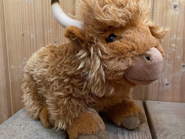 Peluche vache Highland Petite Camargue Alsacienne